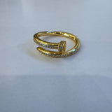 Gold Diamond Nail Ring