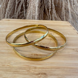 Gold Goddess Bangle Bracelet Set - Thick