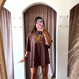The Very Oversized Ranch Tee - Brown