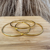 Gold Goddess Bangle Bracelet Set - Thin