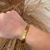 Gold Goddess Bangle Bracelet Set - Thin