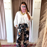 The Cow Print Cuffed Sweat Pant