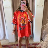 The Very Oversized Dream Big Brenda Tee - Red