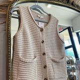 Palm Beach Braided Sweater Vest - Vanilla Cream