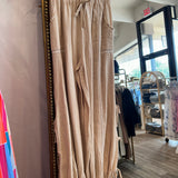 Boho Goddess Side Tie Pants - Oatmeal