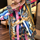 Tiger Dreams Silk Pajama Pant Set
