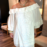 Meadow Mini Dress - Cream Voile Trim