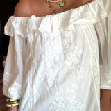 Meadow Mini Dress - Cream Voile Trim