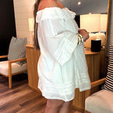 Meadow Mini Dress - Cream Voile Trim