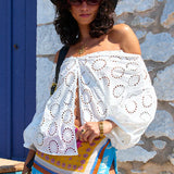 {Spell} Yaya Lace Blouse - Antique White