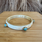 Bone + Turquoise Bangles