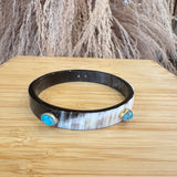 Bone + Turquoise Bangles