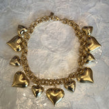 Gold Heart Charm Necklace