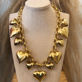 Gold Heart Charm Necklace
