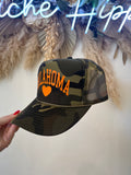 Oklahoma Trucker Hat Orange Heart