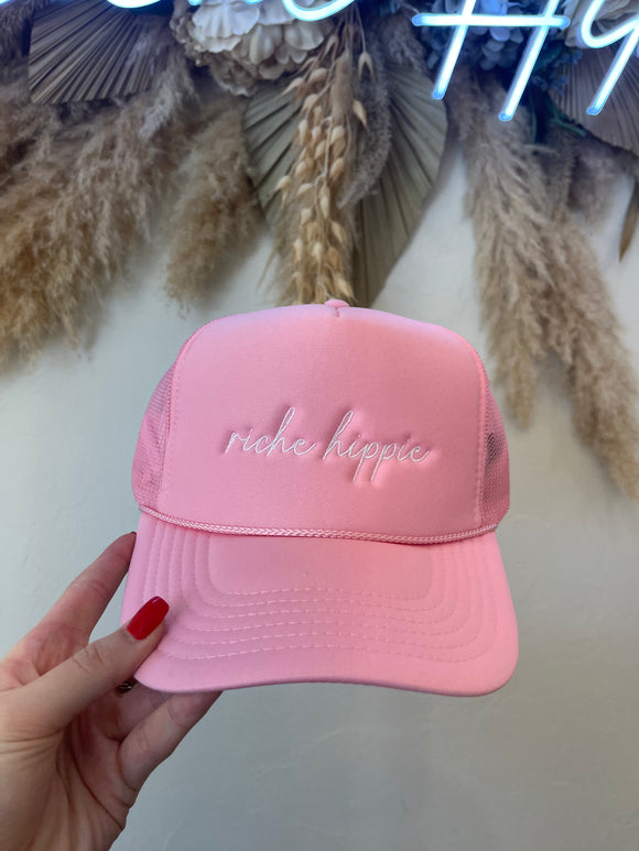 Riche Hippie Cursive Trucker - Pink