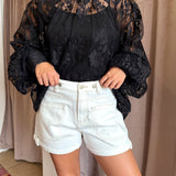 Icon Lace Tunic Top - Black