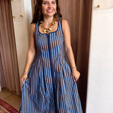 Lover Girl Striped Tank Maxi Dress - Blue