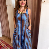 Lover Girl Striped Tank Maxi Dress - Blue