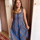 Lover Girl Striped Tank Maxi Dress - Blue