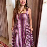 Lover Girl Striped Maxi Dress - Pink