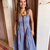 Lover Girl Striped Maxi Dress - Brown