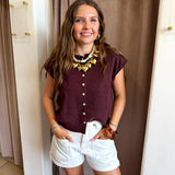 Soho Sweater Tank - Dark Cherry