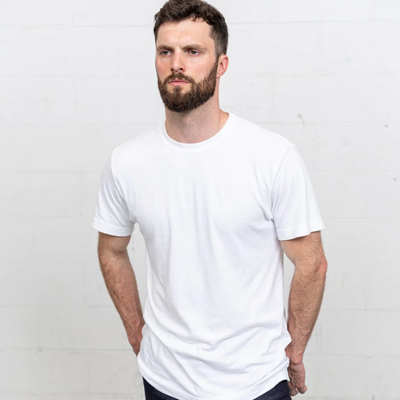 Men's Pima Short Sleeve Shirt- White