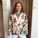Bright Embroidered Kimono Jacket