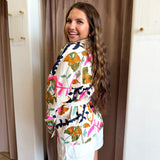 Bright Embroidered Kimono Jacket
