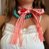 Fringe Silk Twilly Scarves