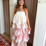 Pretty In Pink Ruffle Maxi Dress