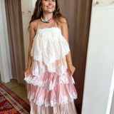 Pretty In Pink Ruffle Maxi Dress