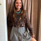 Falling Into Plaid Mini Skirt