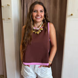 Chocolate Hearts Sweater Tank
