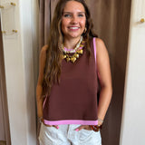 Chocolate Hearts Sweater Tank