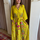 Happy Dance Embroidered Maxi Dress
