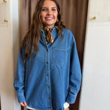 Canadian Tux Denim Button Up Top