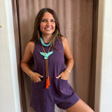 Romp Around Romper - Plum