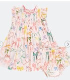 Baby Girl's Stevie Dress Se t- Watercolor Bows