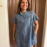 Claremont Dress Stream - Indigo