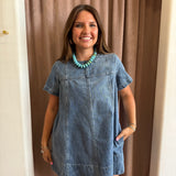 Claremont Dress Stream - Indigo