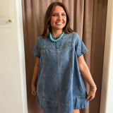 Claremont Dress Stream - Indigo
