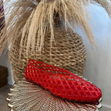 Jelly Mesh Flats Shoes - Red