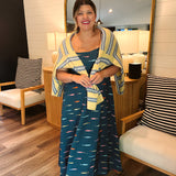 Fish Out Of Water Maxi Dress - Blue