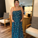Fish Out Of Water Maxi Dress - Blue