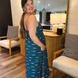 Fish Out Of Water Maxi Dress - Blue