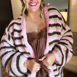 My Favorite Striped Chocolate Cardigan