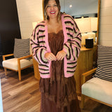 My Favorite Striped Chocolate Cardigan