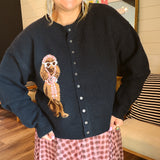 Doodle Me This Cardigan - Blue